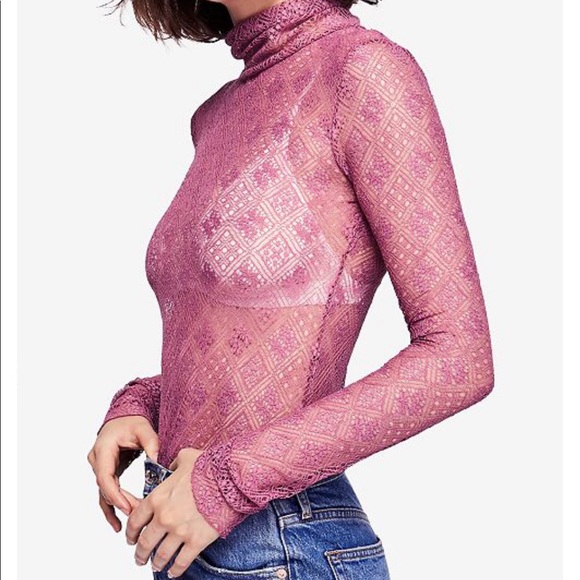 Free People Tops - Free People Sweet Memories Sheer Lace Top